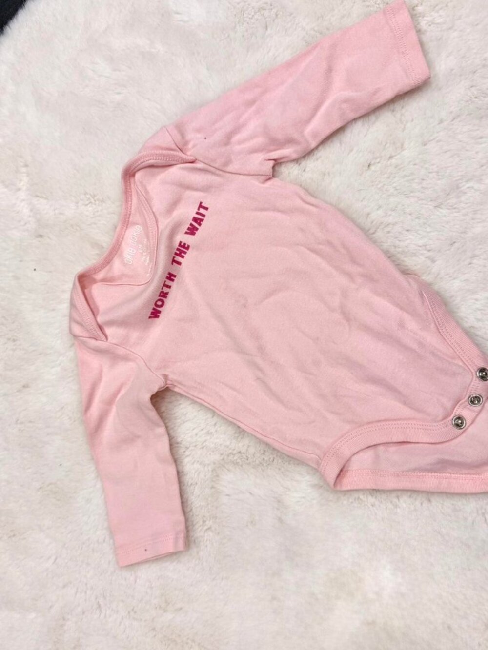 Pink Worth the Wait Baby Onesie